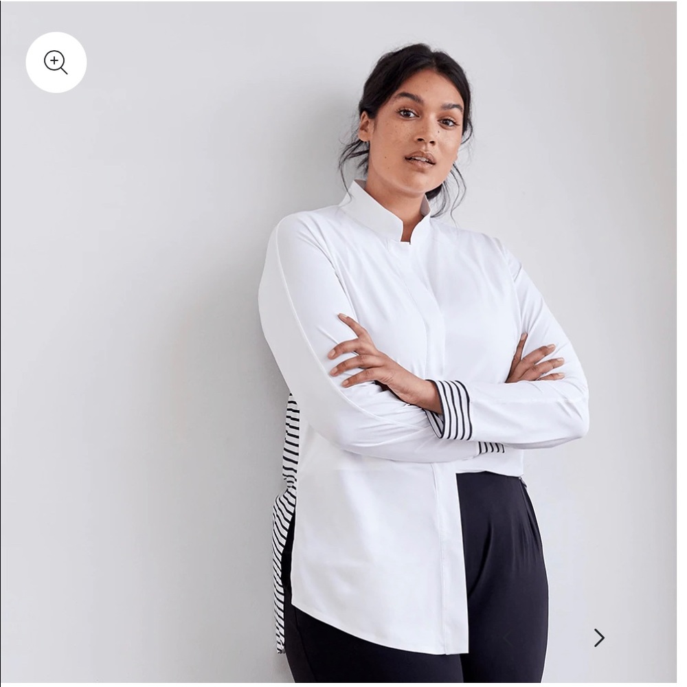 ADAY Something Borrowed Shirt in Stripe, size small + sold out online